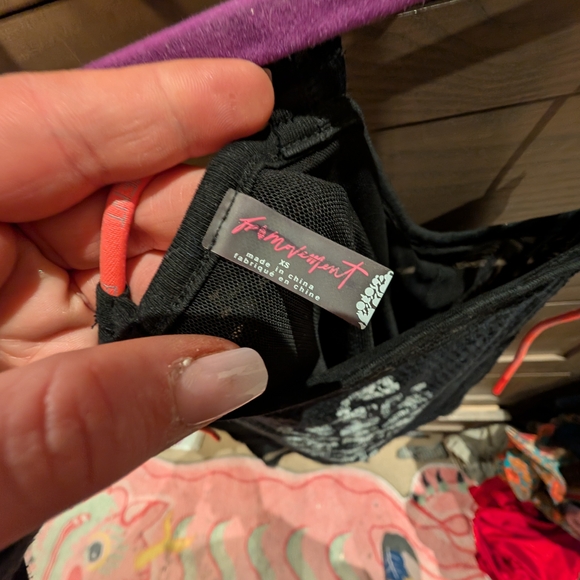 FP Movement by Free People Black Strappy Camisole Neon Orange Corded Straps - Picture 9 of 12